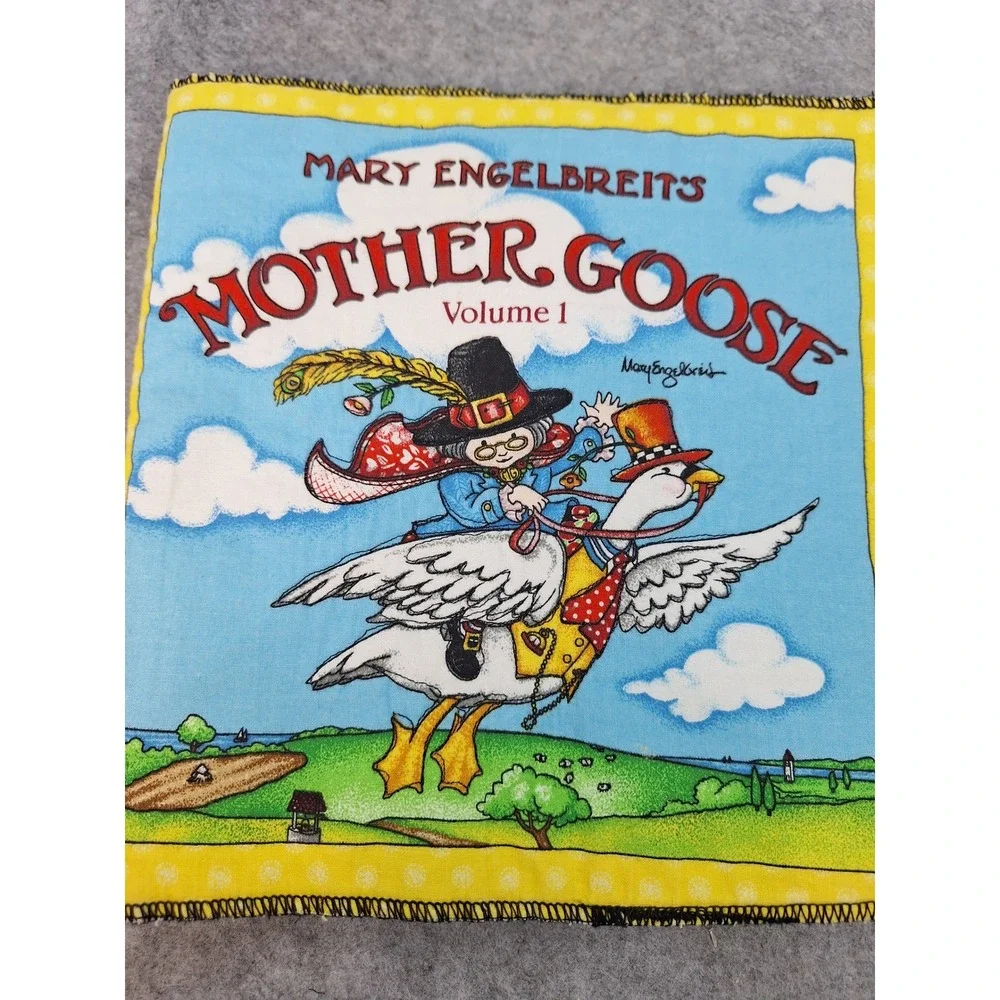 Mary Engelbreit Mother Goose Volume 1 Fabric Cloth Book Nursery Rhymes Handmade